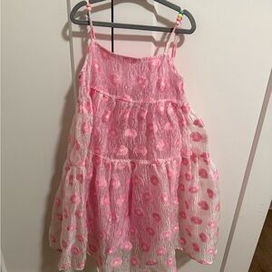 Candy beaded daisy dress pink